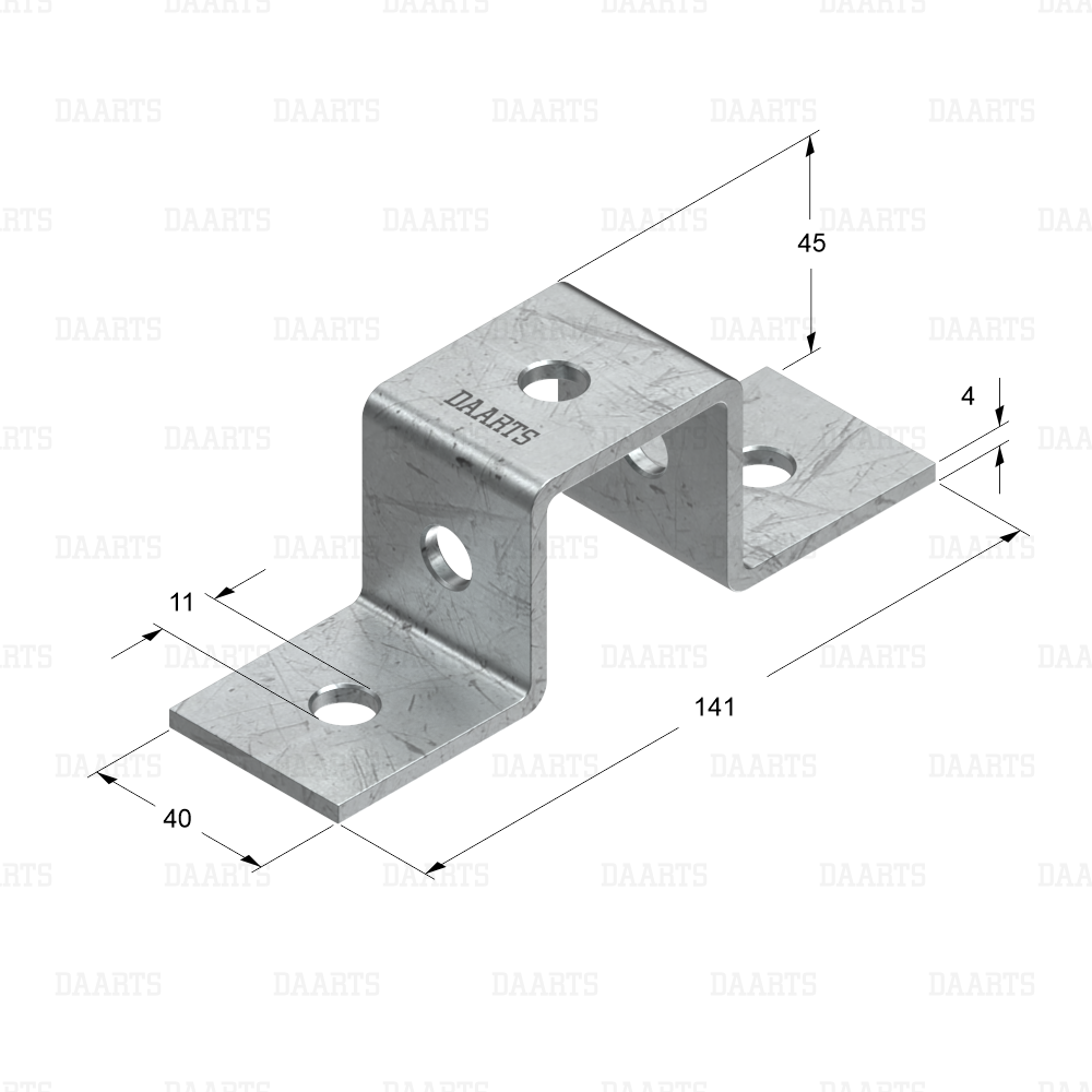 с размерами  Зажим для Т-образного соединения DS MQL 41х41